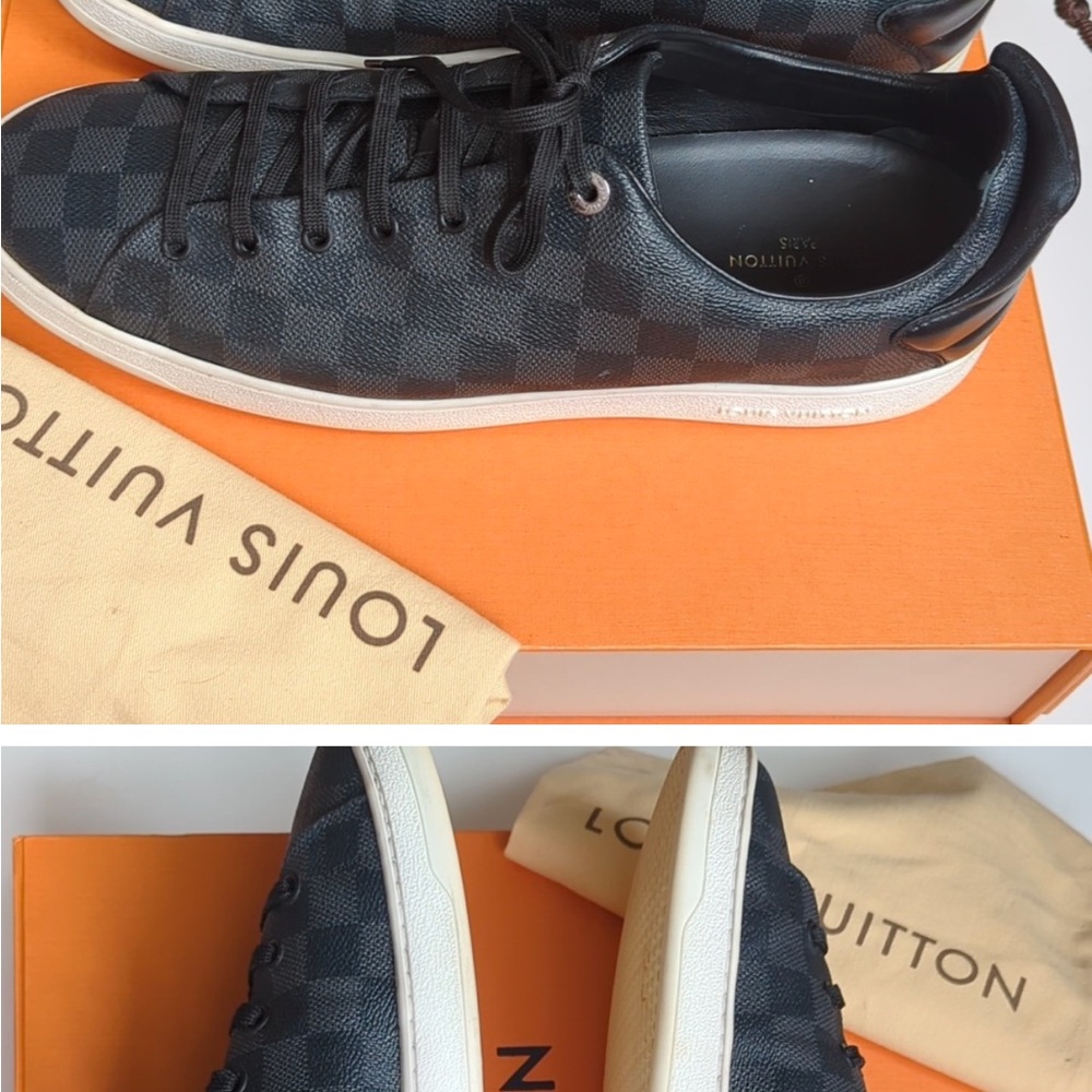 Stylish black White Louis Vuitton Sneakers size 12 European size - Picture 3 of 8